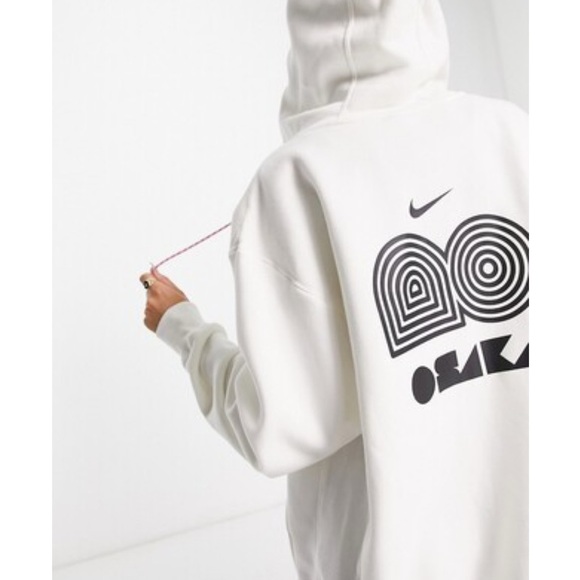 Nike Naomi Osaka Tennis Full Zip Graphic Hoodie Men’s X-Large Sail/Black - Picture 2 of 9